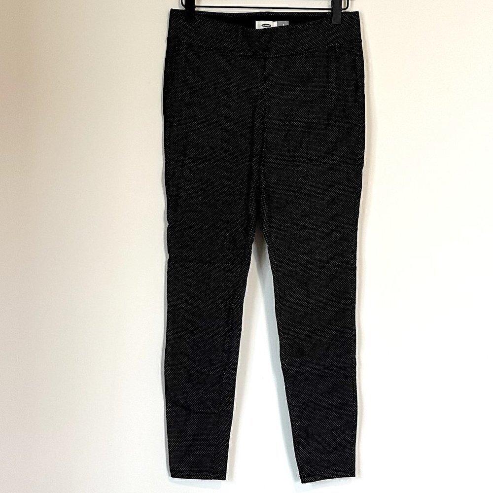 Old Navy Black Legging with White Polka Dot Pants - Petite Small